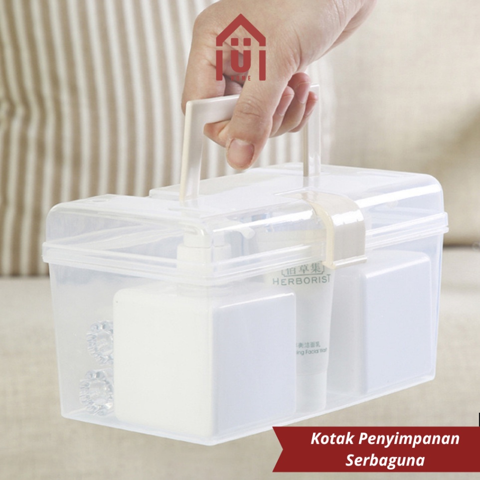 Best Product UNISO  ORGANIZER KOTAK MEJA TRANSPARAN SERBAA KOTAK P3K SURAT SKINCARE ESTETIK