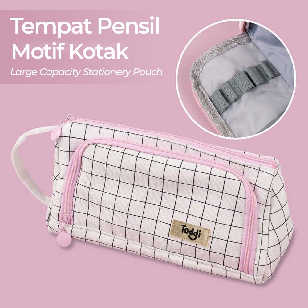 

Tempat Pensil Pencil Case Pouch Stationery - KV20 - Light Blue