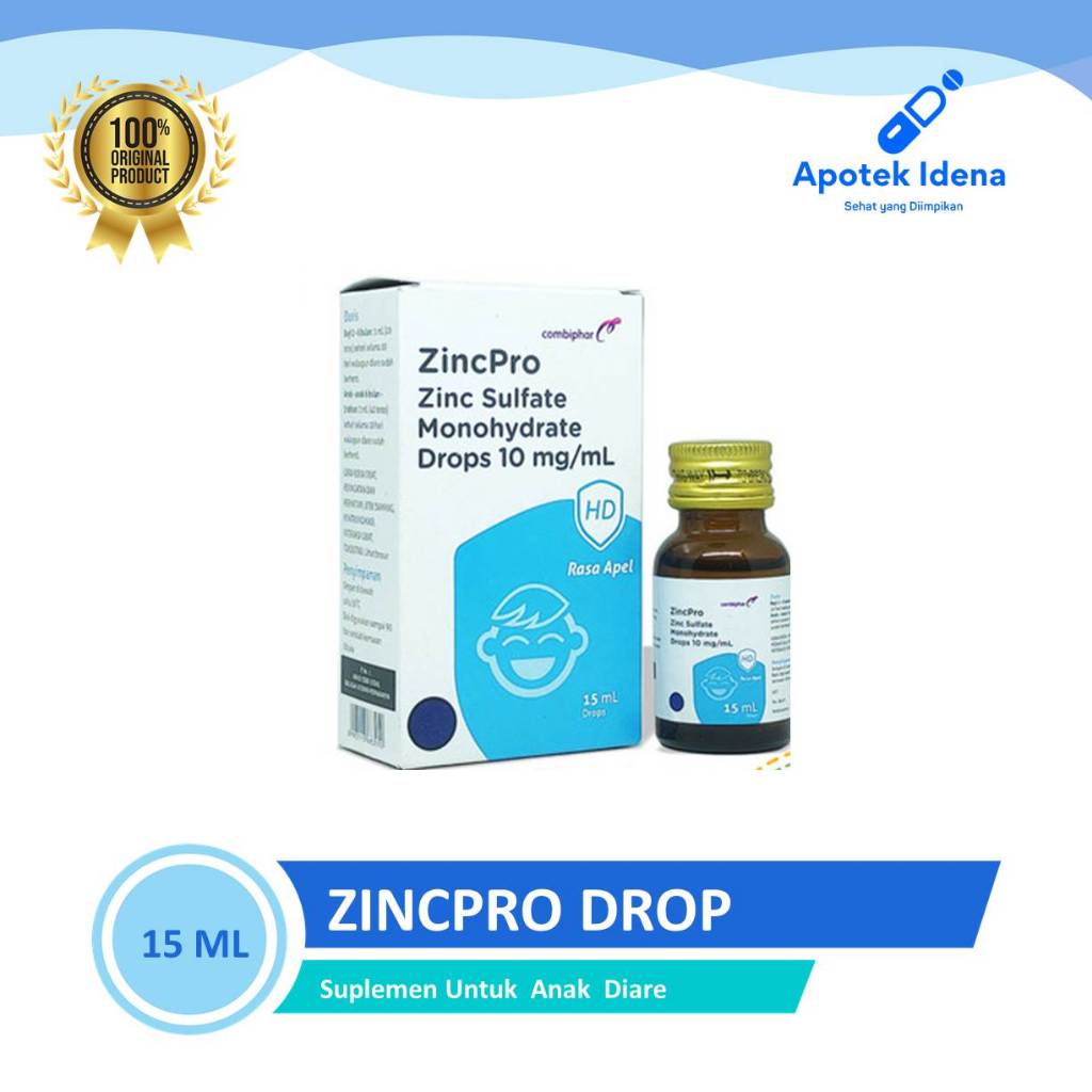 BISA COD/INSTAN/SAMEDAY ZINCPRO DROP 15 ML Suplemen Zinc Untuk Anak Diare/Dehidrasi Pada Anak