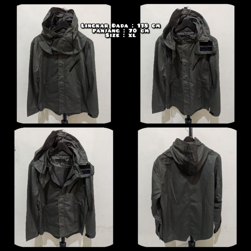Jaket Military Merk Warna Hijau Army Second Original.