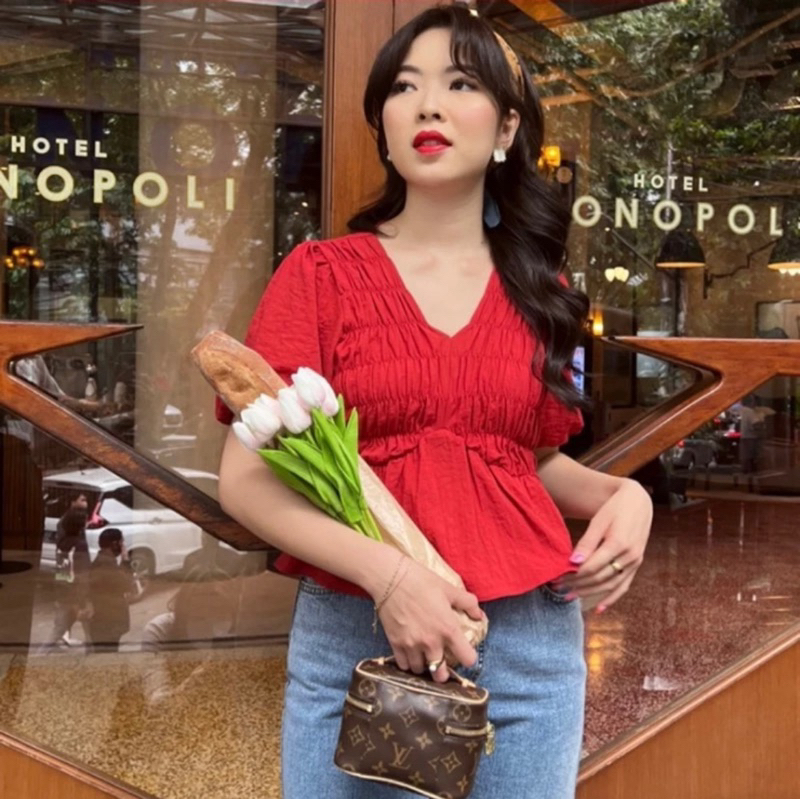 claryn the label x alicia yudos eleven top red size M