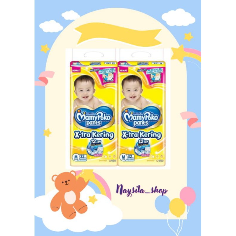 PAKET 2 BALL MAMYPOKO PANTS XTRA KERING M.32