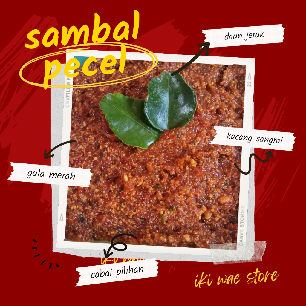 

SAMBEL PECEL KHAS MADIUN BUMBU KACANG PEDAS MANIS IKI WAE 1 KG