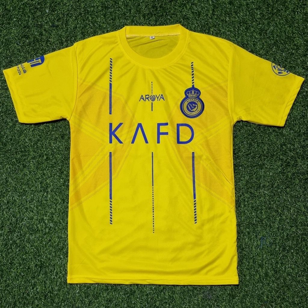 PROMO Kaos Al-Nassr KAFD Ronaldo CR7 Terbaru Model Jersey Baju Bola Liga Arab Saudi Fans Unisex Katu