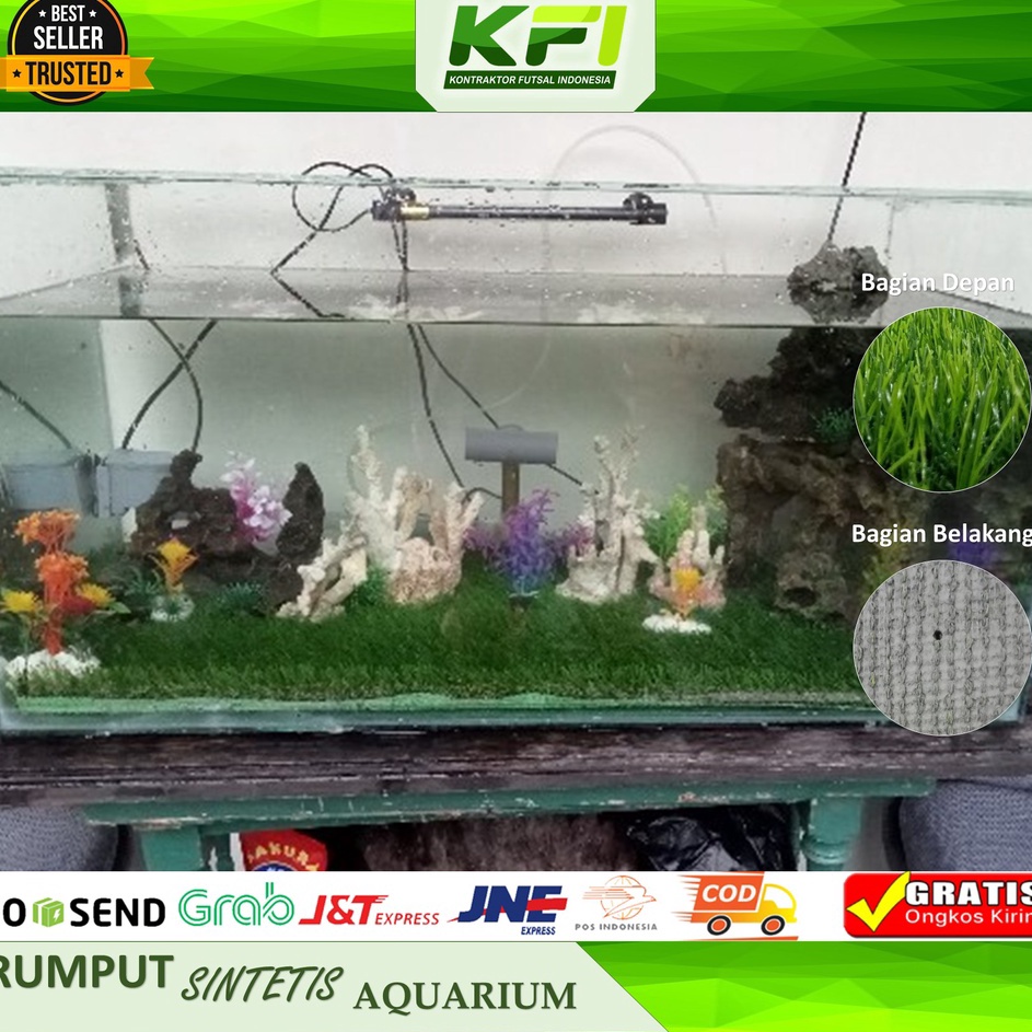 IdC Rumput Sintetis Aquarium 6 X 4Rumput Sintetis Murah Untuk AquariumRumput Sintetis Meteran Aquari