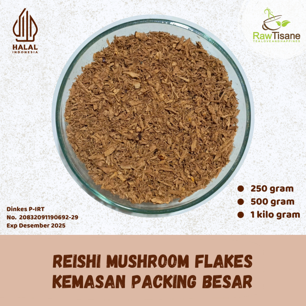 

Reishi Mushroom Flakes / Serpih Jamur Reishi / Lingzhi Isi 1 Kg