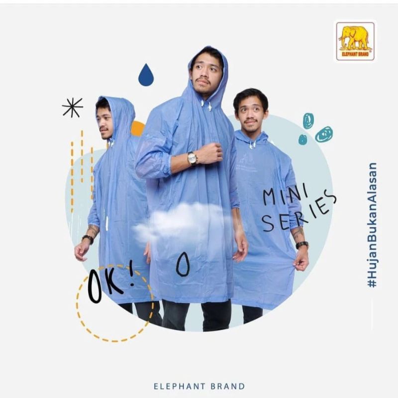 Jas Hujan Ponco Mini Elephant Brand