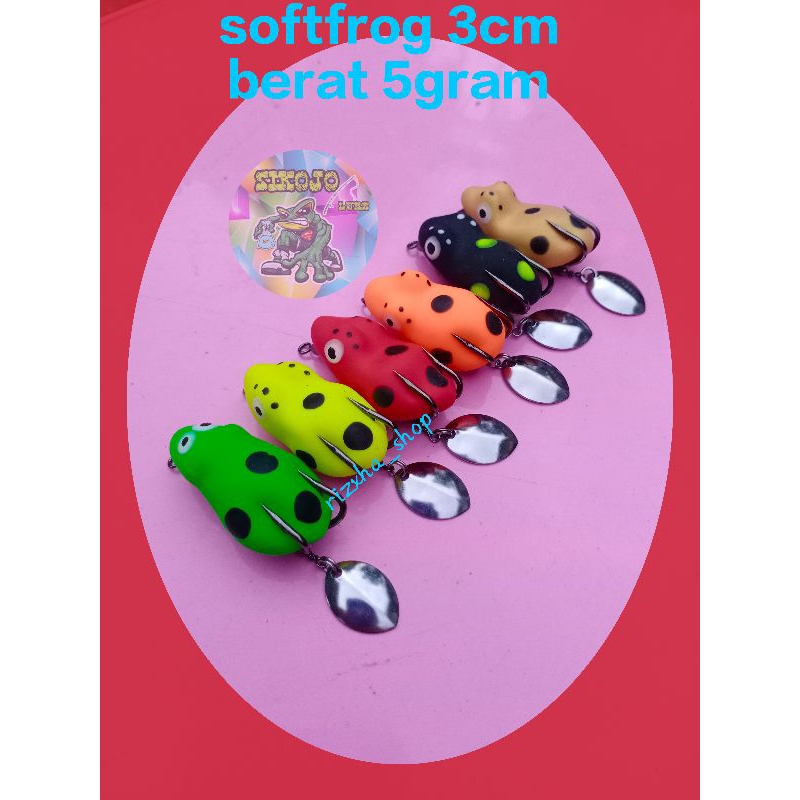 softfrog 3cm berat 5gram umpan ikan gabus harmpala haruan toman dan ikan predator lainnya