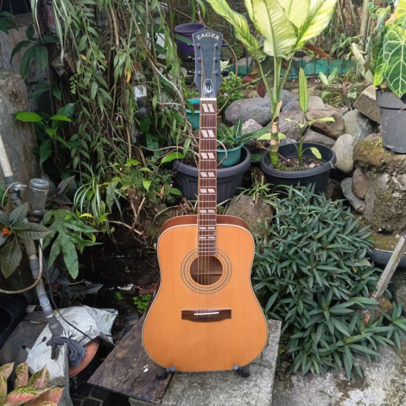 Gitar Akustik Elektrik Zager Top Solid Seken Mulus Original