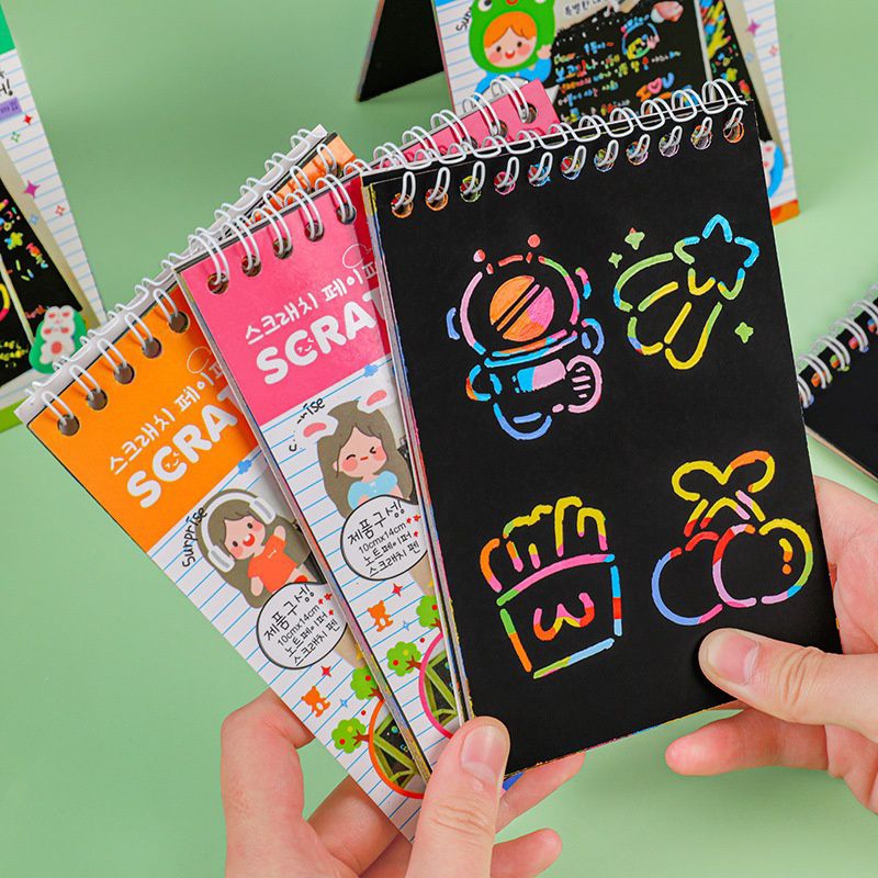 

Scratch Book Buku Gambar Mini Gores Grafiti Mainan Edukasi Anak Stratch Note