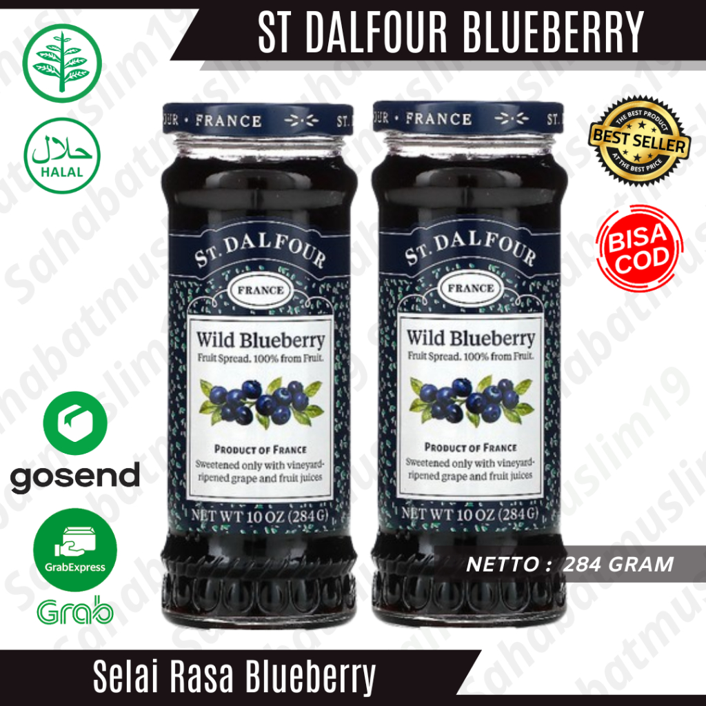 

St Dalfour Selai Rasa Blueberry Isi 284gram Fruit Spread Original