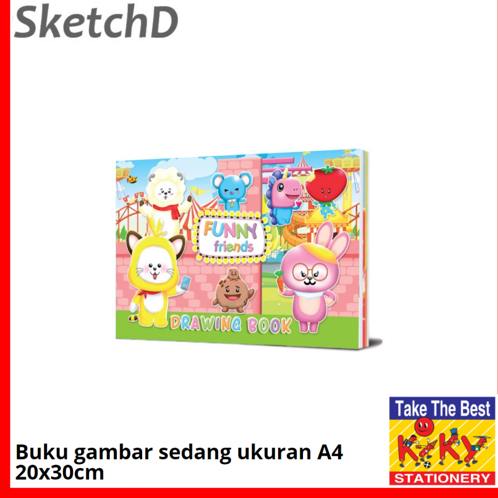 

Buku Gambar Sedang Kiky Drawing Book Medium 20 x 30 cm Sketch Book