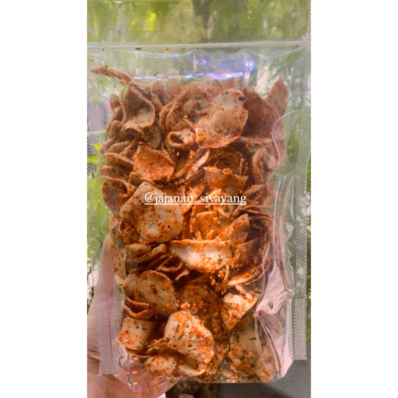 

Basreng Extra Pedas Daun jeruk berat 500gr