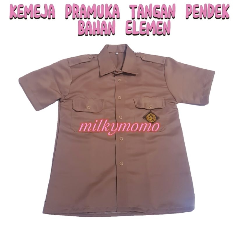 Baju Seragam Pramuka SD SMP SMA Bahan Elemen|Kemeja Pramuka SD SMP SMA Bahan Elemen