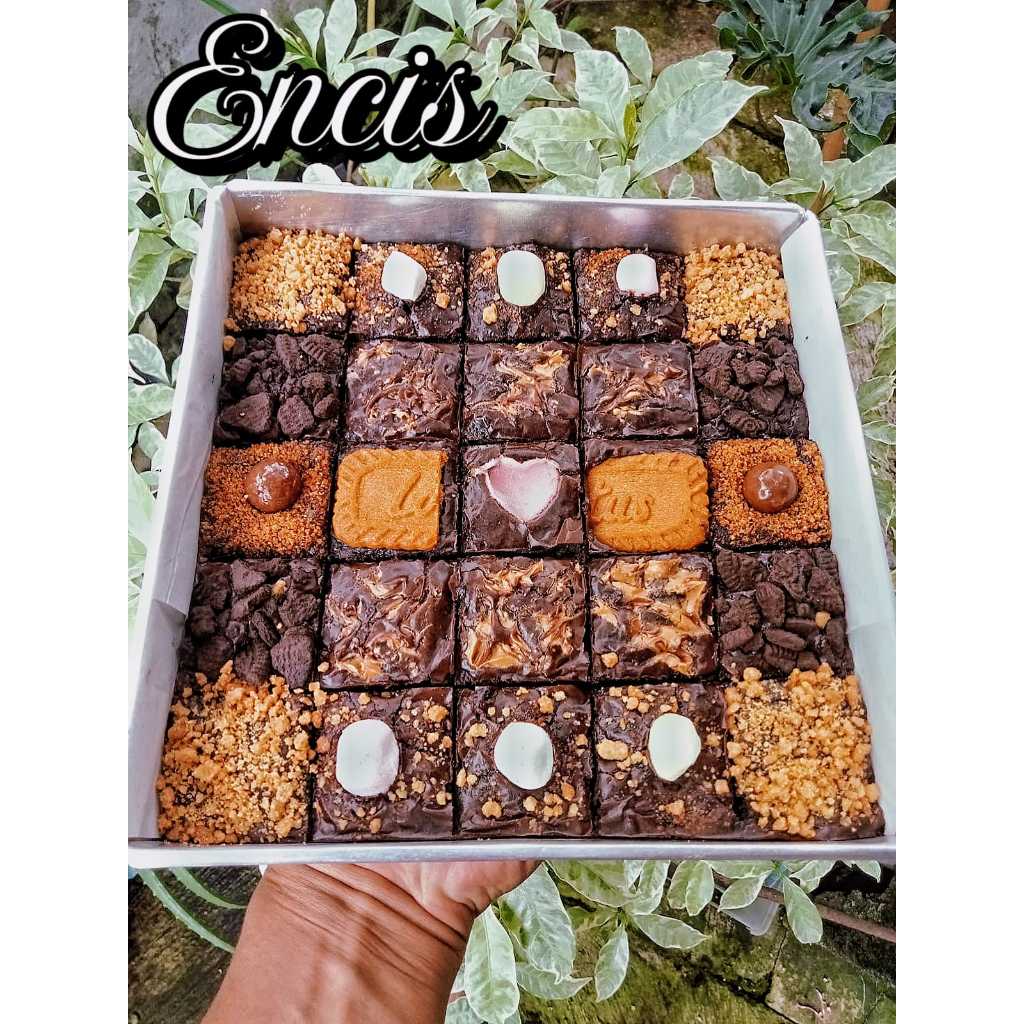 

Roti Brownis Bronis Coklat Premium 20x20 Encis