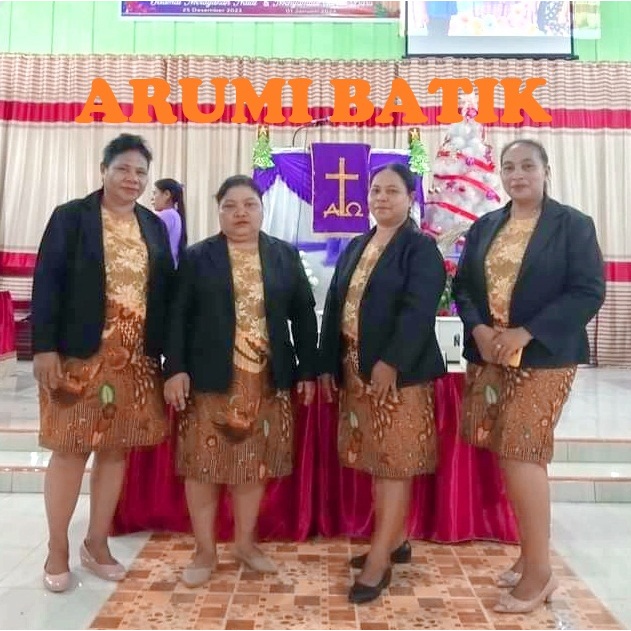 Seragam Batik Pria Wanita Dress Brokat Gold Kemeja Formal Pesta Pernikahan Panitia Among Tamu Jumbo 