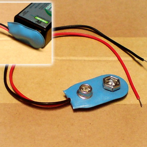 Kancing Baterai 9V Soket Batere Kotak Battery Socket 9 Volt Biru Klip