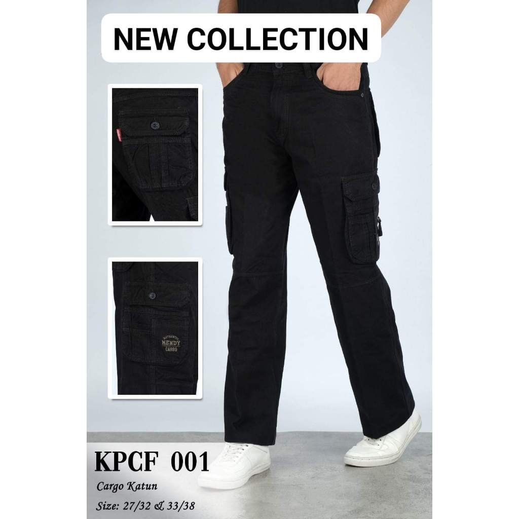 Al Amin Celana Kendy Cargo Hitam Premium