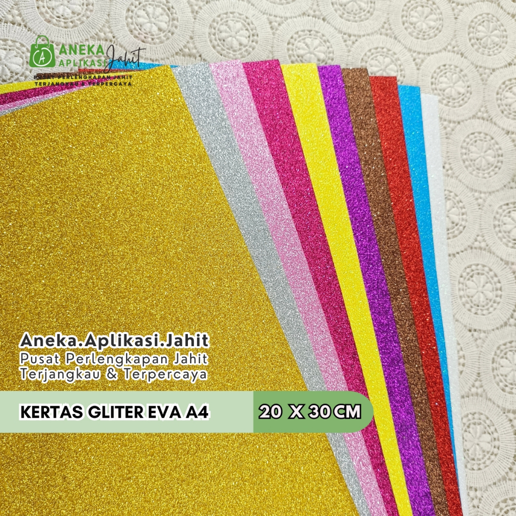 

1 PCS KERTAS GLITER EVA A4 / BUSA GLITER / GLITTER FOAM 20 X 30 CM