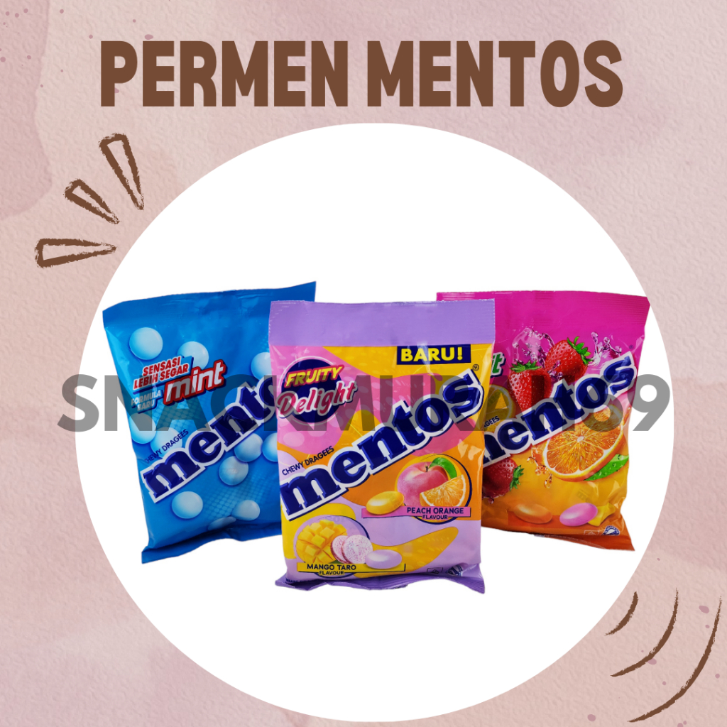 

Mentos Permen Mint dan Buah Chewy Candy All Varian 50 pcs | Permen Buah