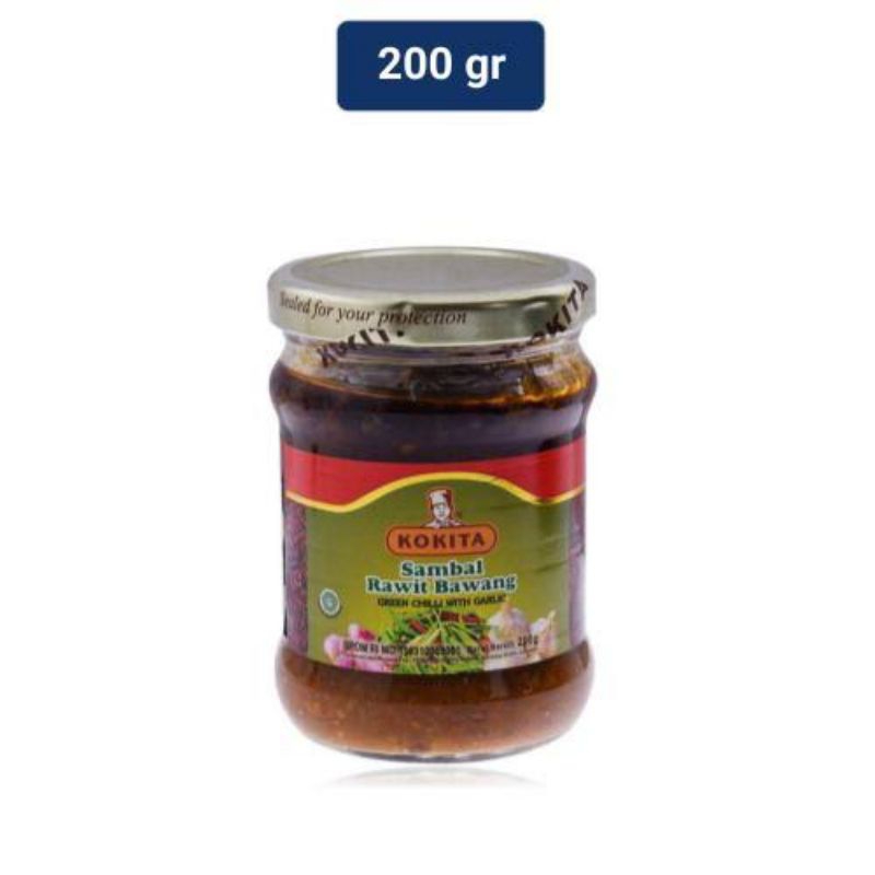 

kokita sambal rawit bawang green Chili with garlic 200gr