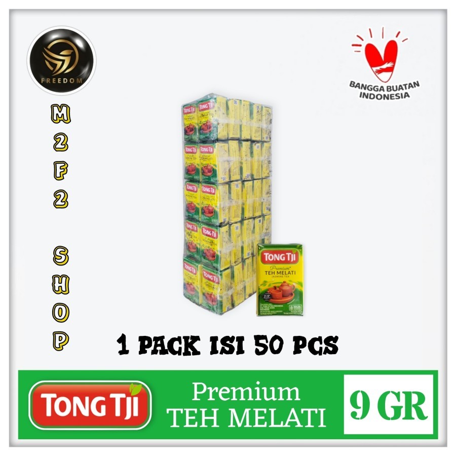 

Tong Tji PREMIUM Jasmine Tea | Teh Bubuk Melati - 9 gr (Kemasan 50 Pcs)