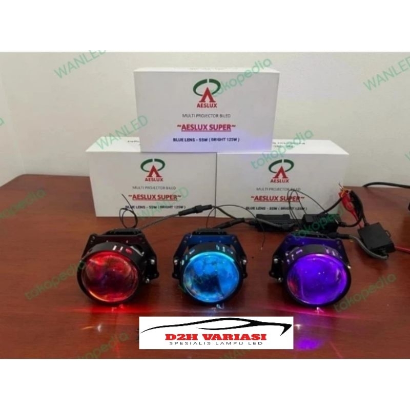 LAMPU BILED AESLUX DEMON EYES AESLUX SUPER 3 INCH DEMON EYES BLUE LENS