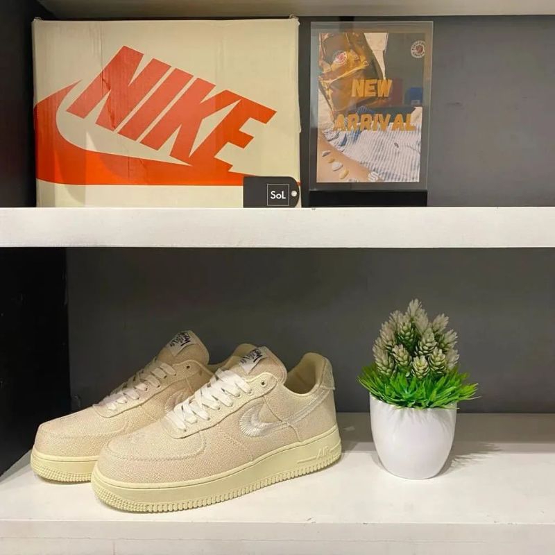 Air Force 1 stussy Fossil Stone