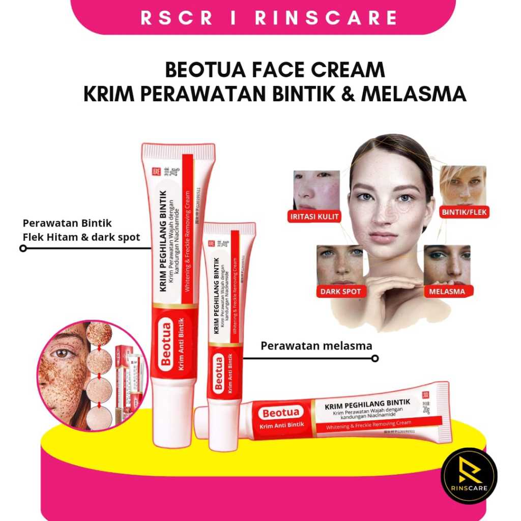Cream Pemutih Bintik Efektif 7x Niacinamide Melasma Cream 100% Beotua 20gr