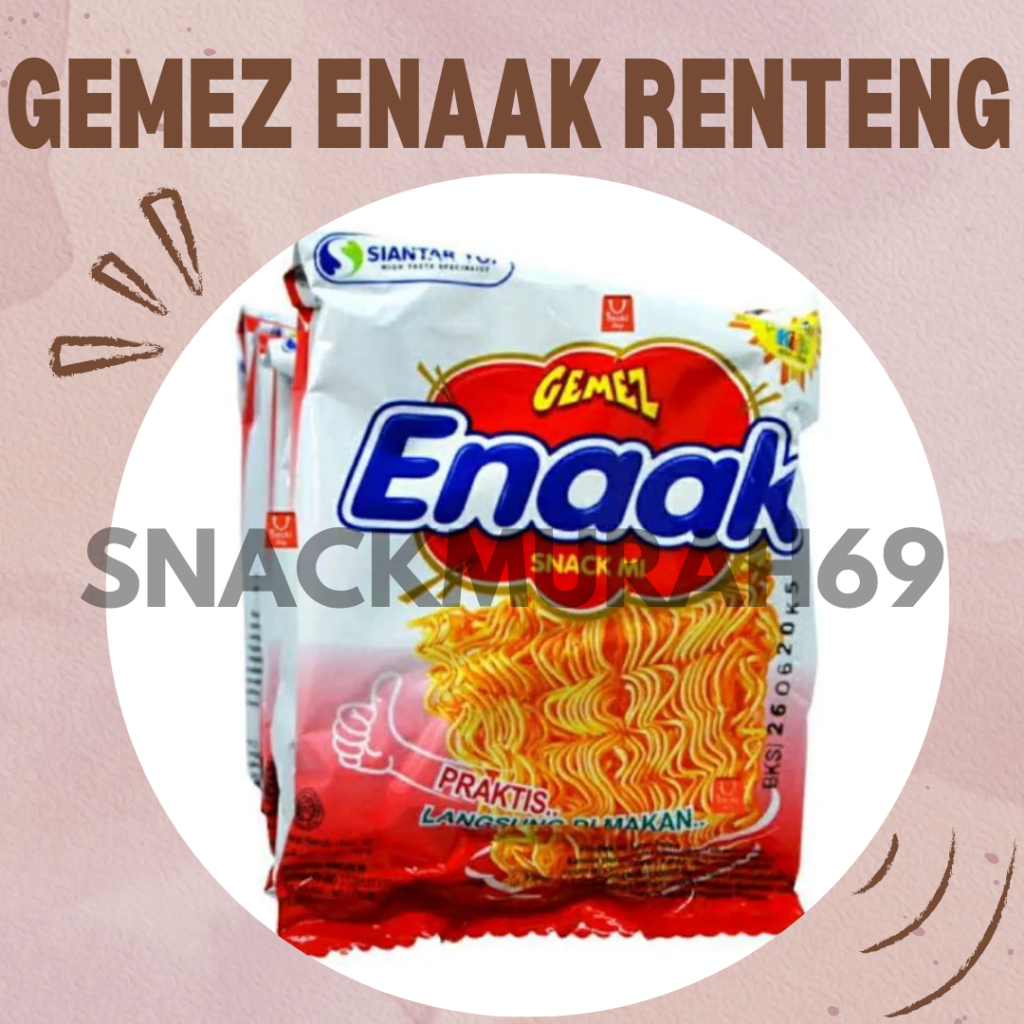 

Mie Gemez Enaak Renceng 17 gram x 10 pcs | Camilan Mie