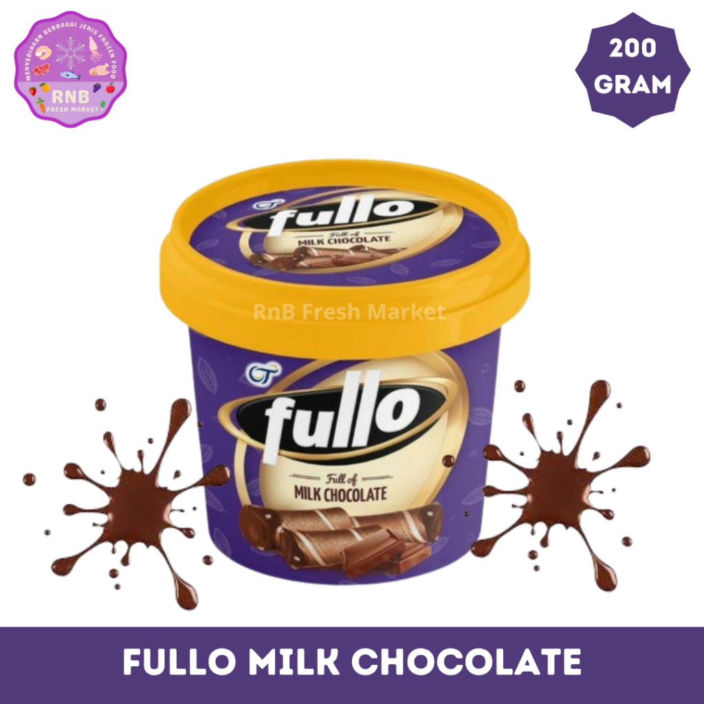 

Fullo Wafer Roll Rasa Cokelat Susu Netto 200 Gram