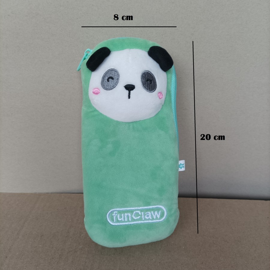 

Dompet Tempat Pensil Boneka Panda original Fun Claw - like new - Hijau