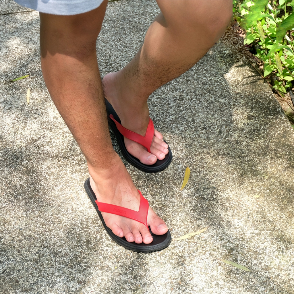 STEP - Sandal Sendal Pria Wanita Jepit Termurah Barnett Aero Red
