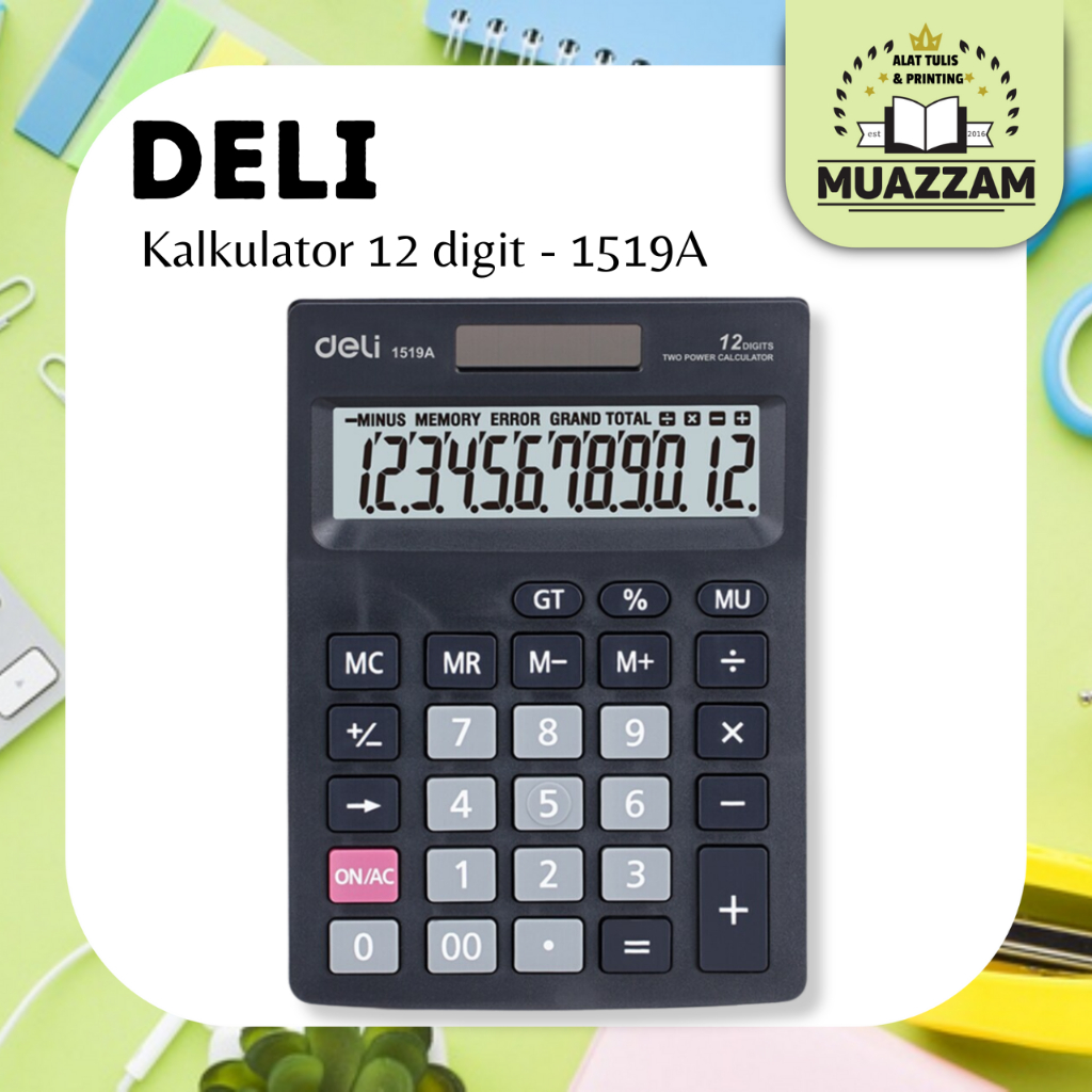 

Deli Kalkulator 12 digit 1519A