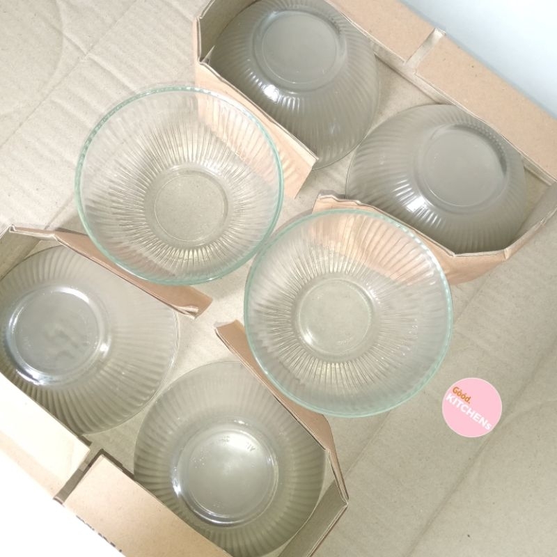 G089 [6 PCS] MANGKUK KACA MANGKOK KOBOKAN CUCI TANGAN MANGKUK SOUVERNIR MANGKUK SAMBAL MANGKUK SNACK