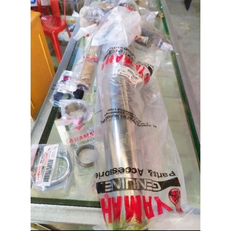 Set Knalpot Chamber Racing belah Akhong