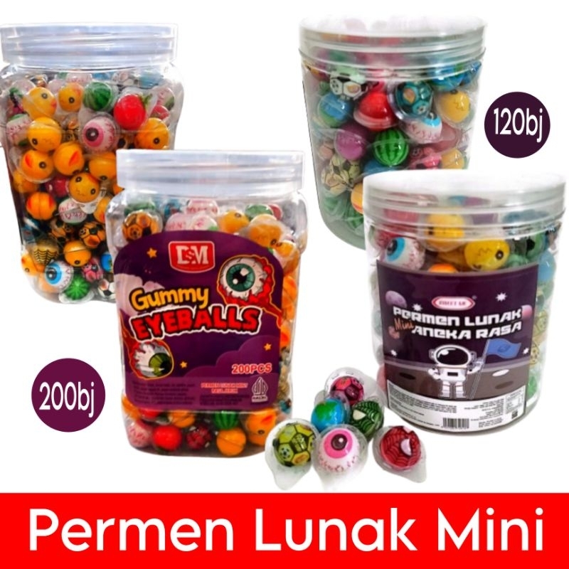 

Permen lunak jeli mini toples 120bj 200bj