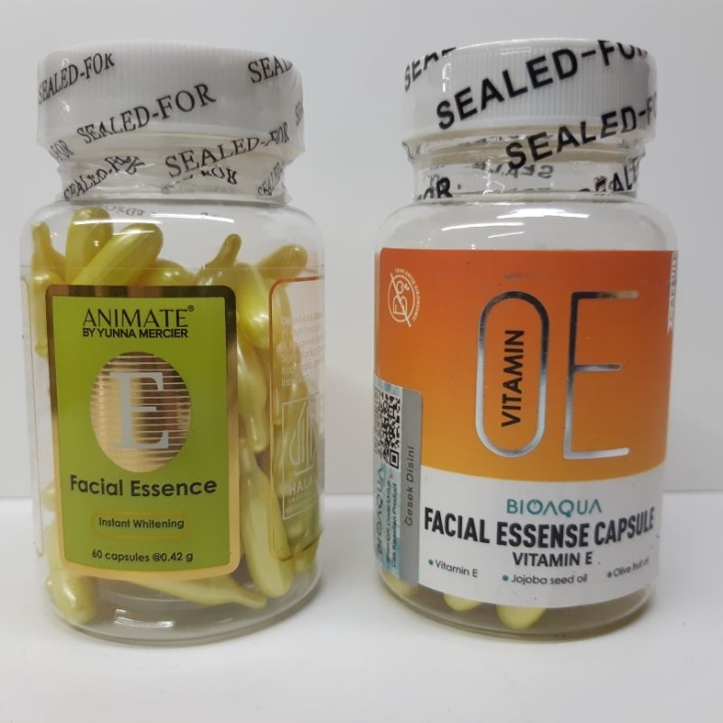 BIOAQUA /ANIMATE Vitamin Facial Essense isi 60 kapsul BPOM.