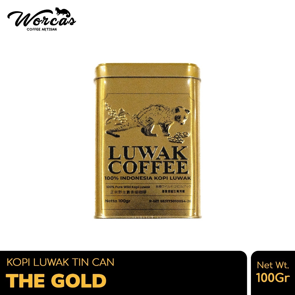 

Worcas Kopi Luwak Gold 100gr Tin Can (Original) FREE PAPER BAG WORCAS