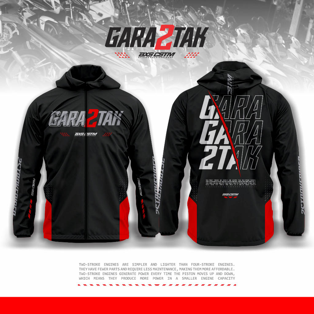 JAKET MOTOR JACKET 2STROKE PREMIUM FOR RIDING TOURING SUNMORI BXS CUSTOM DESIGN