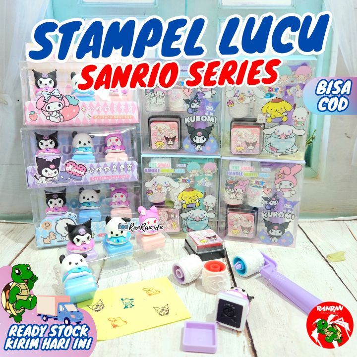 

Stamp cat/ Stampel Sanrio/ Cap Sanrio/Stamp Sanrio Lucu 1pak isi 3
