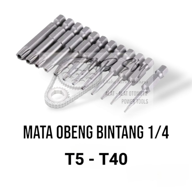 Mata Obeng Bintang Set 12 pcs T5-T40