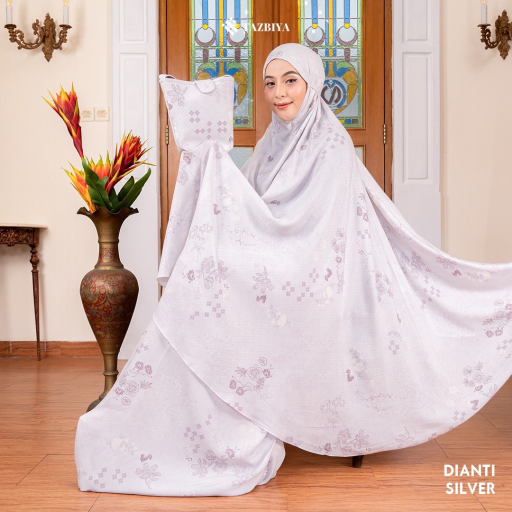 mukena putih tazbiya dianti series | mukena rayon putih premium | mukena putih jumbo