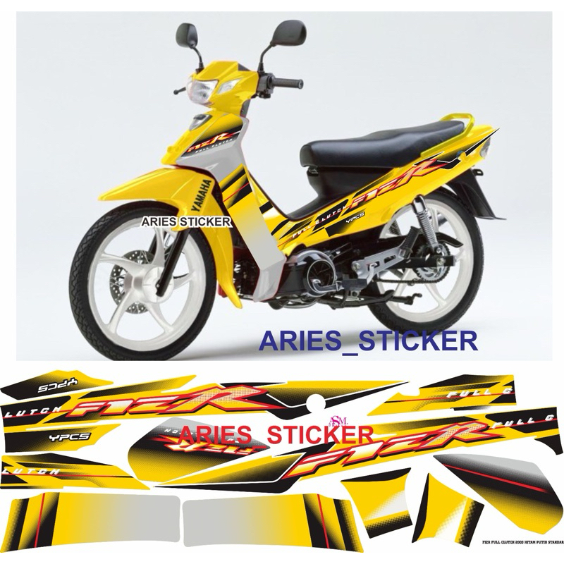 STRIPING STIKER LIS FIZ R FULL CLUTCH 2003 KUNING