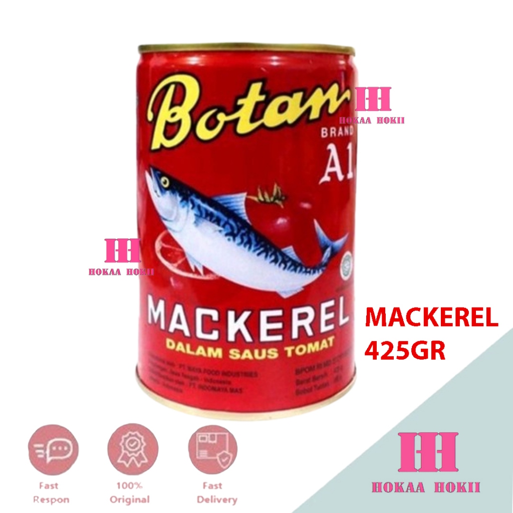 

Botan Ikan Makarel Brand A1 Ukuran Kaleng Besar 425gr