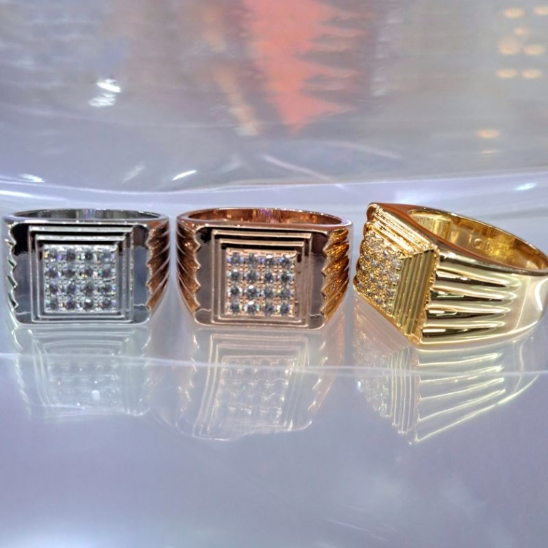 Cincin Pria Titanium Berlian Anti Karat Lapis Kristal (46)