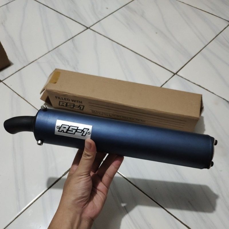 silencer ninja 150 ninja r ss rr zx ori rs1 warna biru panjang 30cm