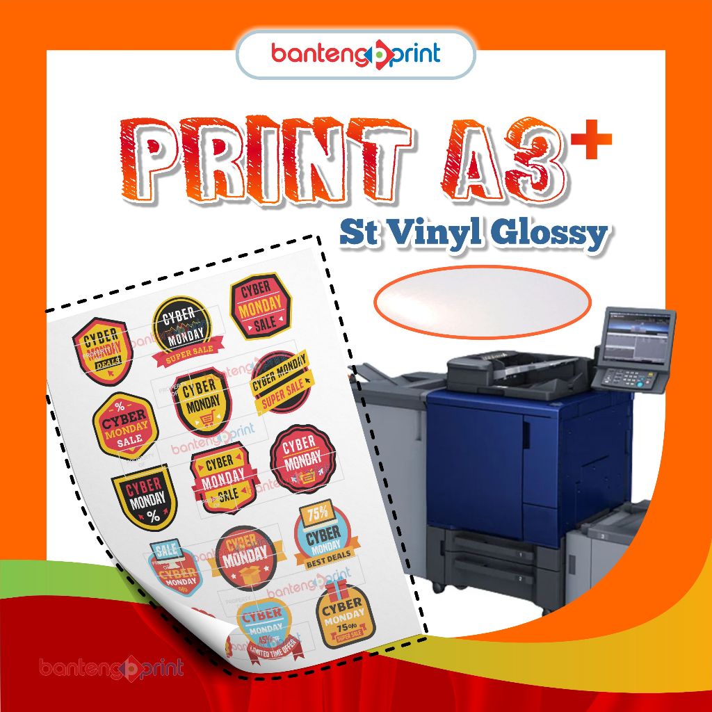 

STIKER VINYL GLOSSY | Print A3+ stiker Vinyl Glossy Murah | Stiker Label Murah dan Cepat