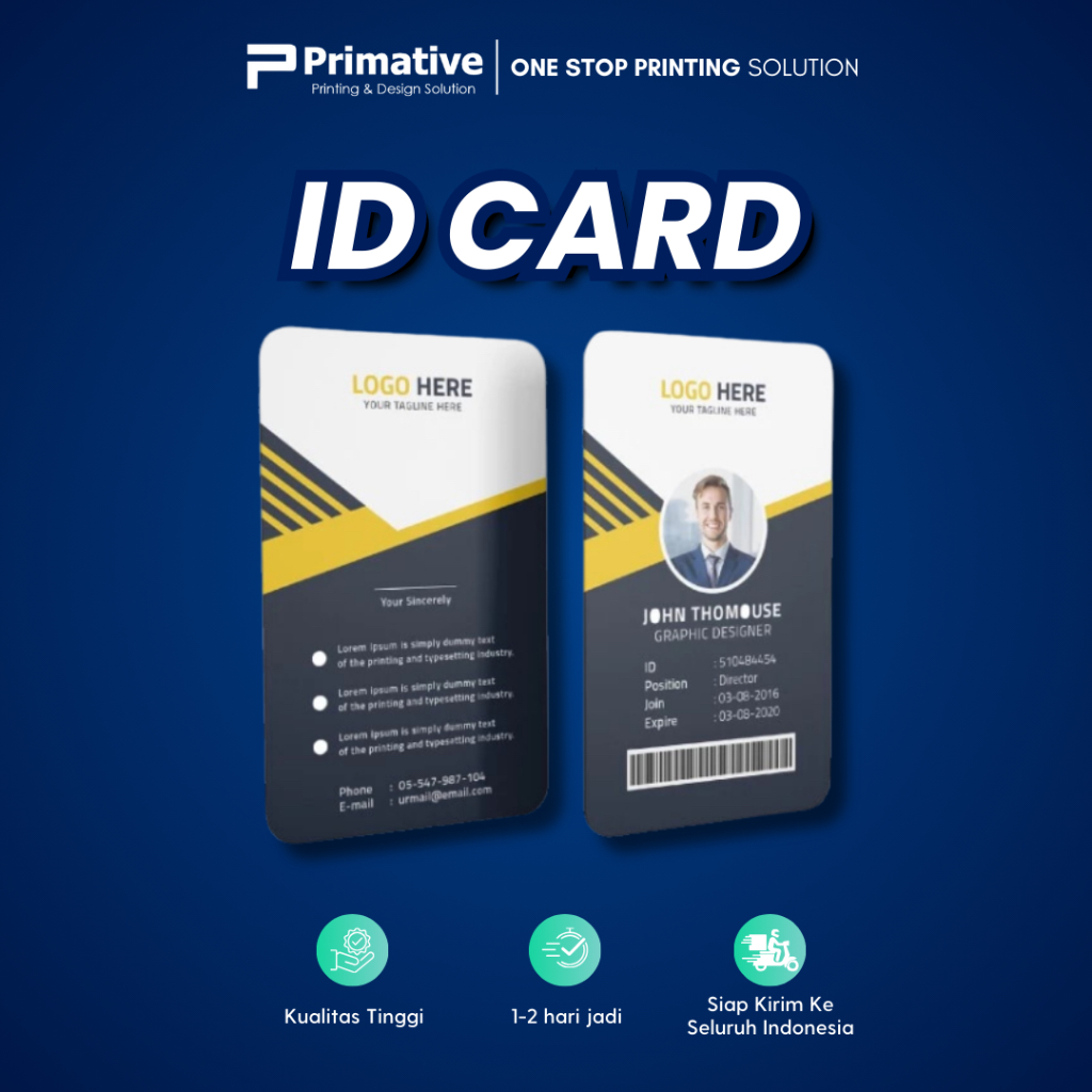 

Cetak Kartu Id Card Print Id Card Custom Id Card PVC Nametag