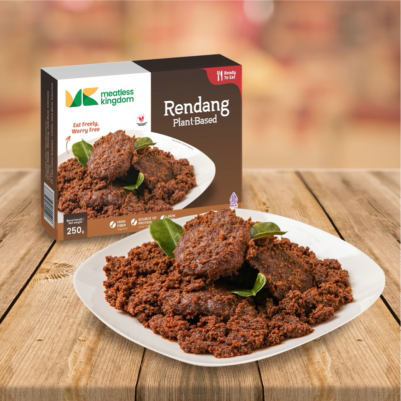 

MEATLESS KINGDOM RENDANG HALAL SEHAT MURAH COCOK UNTUK VEGETARIAN (MENGANDUNG BAWANG)